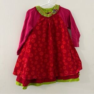 Me Too Holiday dress layered look 3T